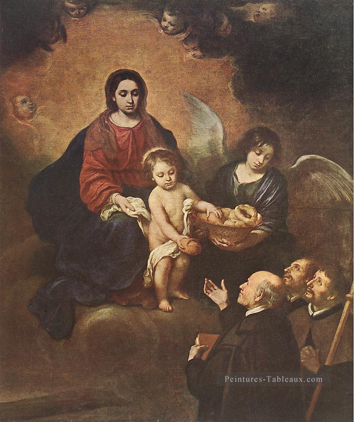 L’Enfant Jésus distribuant du pain aux pèlerins espagnol Baroque Bartolome Esteban Murillo Peintures à l'huile